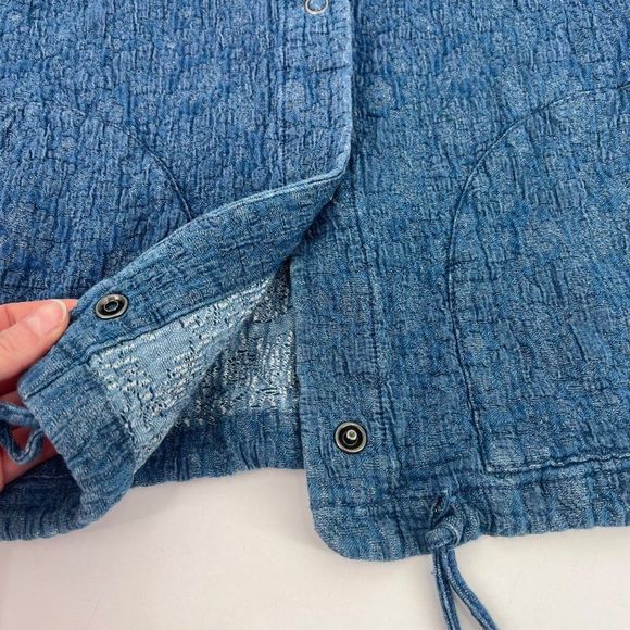 Pure Jill Indigo quilted matelasse jacquard jacket - Picture 8 of 9